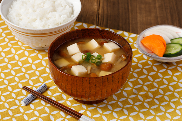 マメックスの便利とうふを使ったお味噌汁