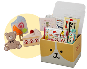 赤ちゃんとの毎日のくらしに、ちょっと役立つアレコレを、小箱に詰めて贈ります。