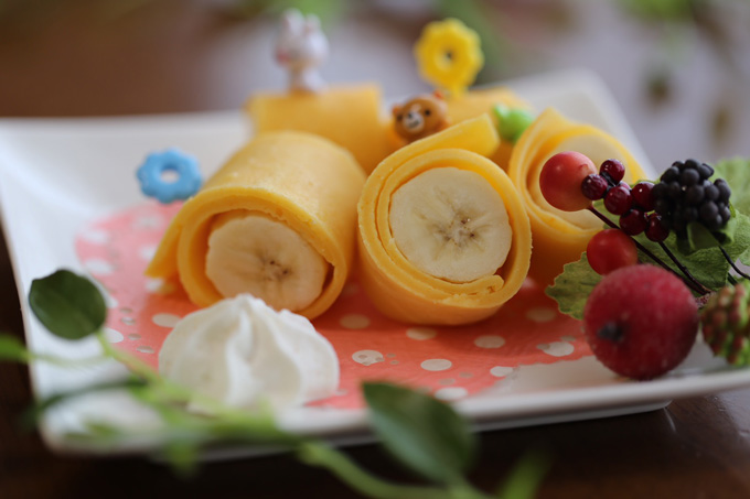 バナナのにんじんクレープ