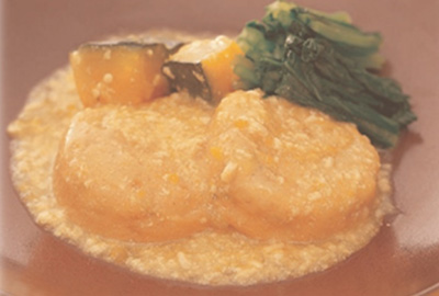 枝豆がんもとかぼちゃのとろとろ煮込み