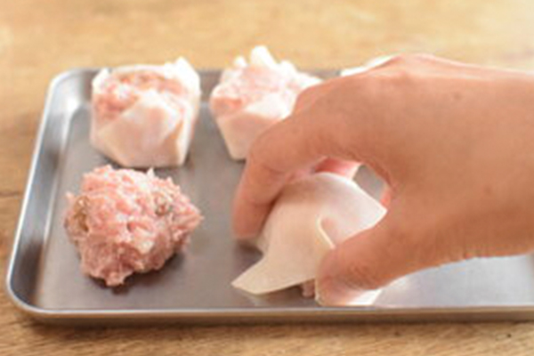 しゅうまいを包むポイント