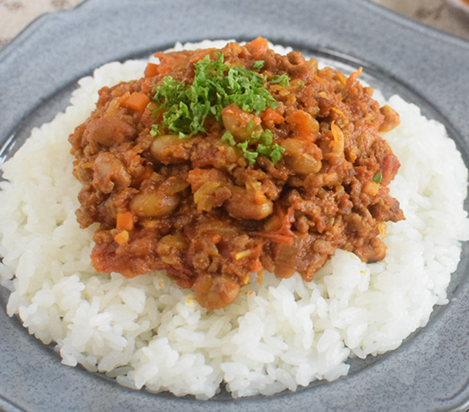 納豆入りキーマカレー