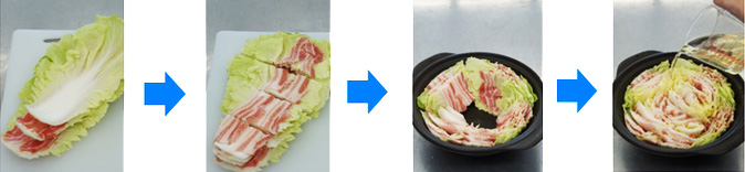 産直豚と白菜の簡単重ね鍋