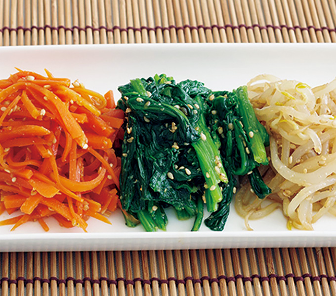 ナムル（にんじん/ほうれん草/もやし）