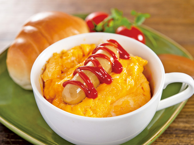 マグカップで簡単オムレツ